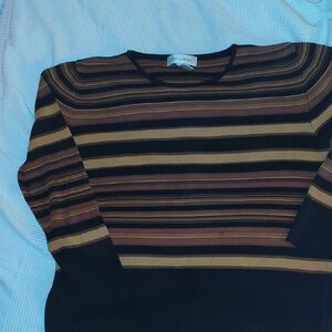 Jones New York Multicolor Striped Sweater